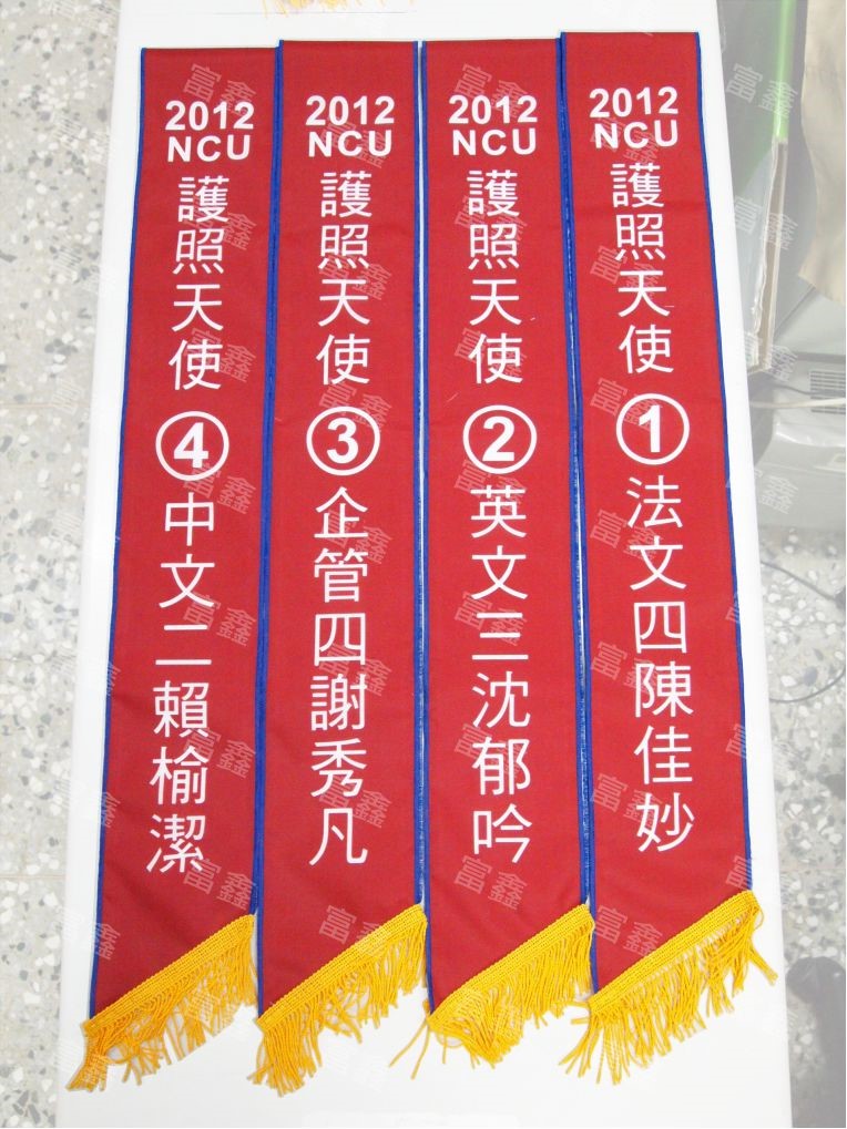 參考樣式-現成亮面緞布背帶貼白字(丞相網路公司-網軍之光)
