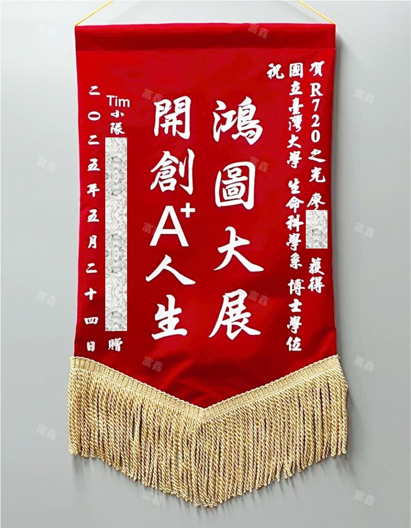 參考樣式-絨布錦旗(臺灣大學) 