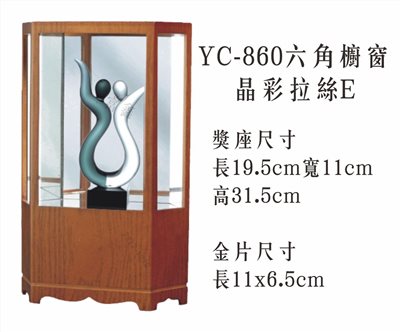 YC-860六角櫥窗+晶彩拉絲E