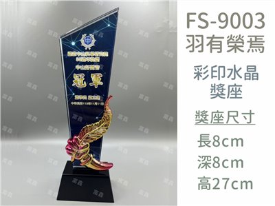 FS-9003彩印水晶獎座