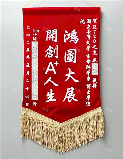 參考樣式-絨布錦旗(臺灣大學) 