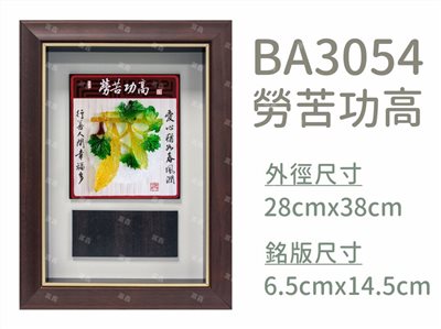 BA3054勞苦功高