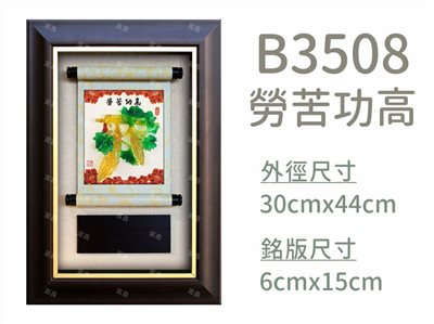 B3508勞苦功高