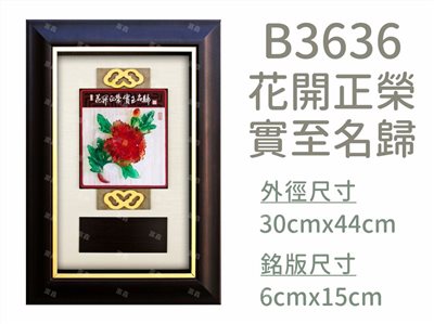 B3636花開正榮實至名歸