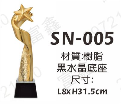 SN-005璀璨之星(星星)黑水晶獎座