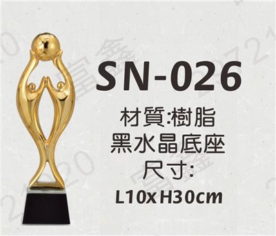 SN-026世界之巔黑水晶獎座